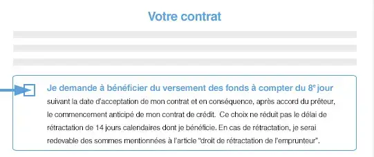 délai de rétractation - Cetelem